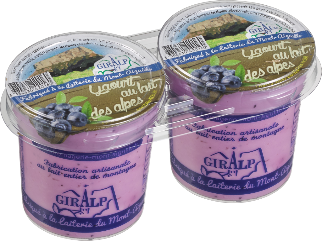YAOURT FRUITS MYRTILLES X2