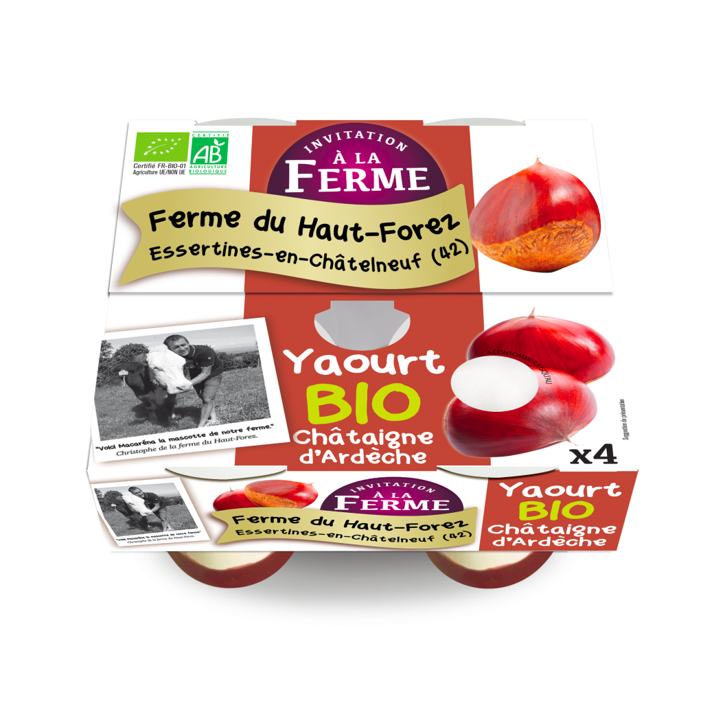 yaourt châtaigne ferme du haut forez